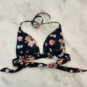 Victoria's Secret Floating Floral Halter Push-up Bikini Top Multicolor Small